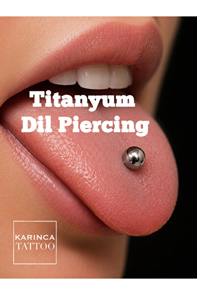 Karınca Piercing Titanyum Dil Piercing (KARINCA TATTOO)