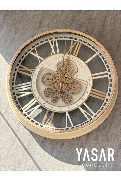YASAR CONCEPT Clocksmith Metal Çarklı Duvar Saati 60 Cm