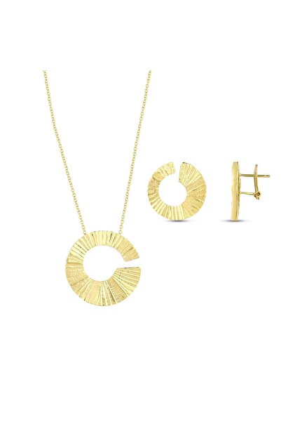Assos Pırlanta Altın İkili Tasarım Set - 14K