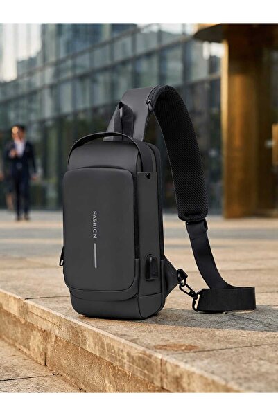 Yallabena Men’s Anti-Theft Chest Bag with Password Lock – Waterproof Oxford C...
