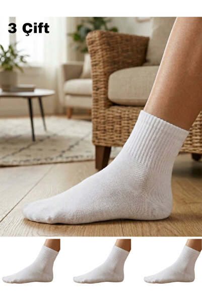 CLEWEAR Unisex Düz Yarım Konç Tenis Çorap Kolej