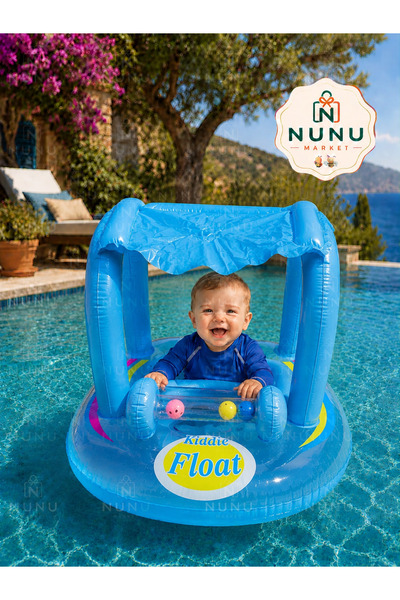 NUNU Oyuncaklı Gölgelikli Bebek Deniz Simidi Oturaklı Baby Float