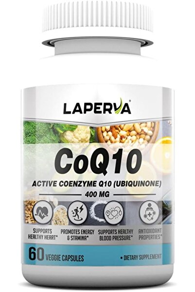 Laperva CoQ10, 60 Veggie Capsules, 400 mg, Heart Health Support, Patients Sup...