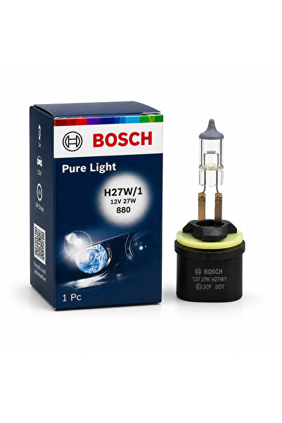 Bosch Pure Light H27W/1 880 12V 27W Halojen Sis Farı Ampulü Tekli (1 Adet)
