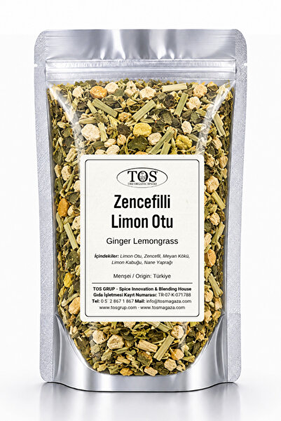 TOS The Organic Spices عشبة الليمون بالزنجبيل 40 جرام (1. جودة عالية) عشبة ال...