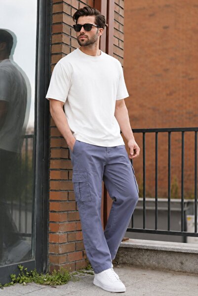Madmext Smoked Men's Cargo Pocket Baggy Pants 6811
