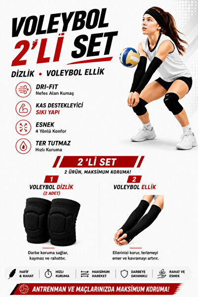 Tayzon Voleybol Dizliği ve Elliği Seti – 2’li Set | Başparmak Arası Uzun Ellik