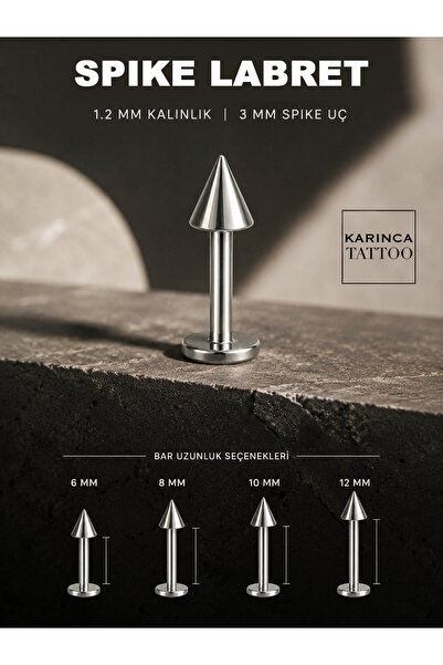 Karınca Piercing Spike Labret Piercing Kulak Helix Tragus Flat Burun Conch Du...