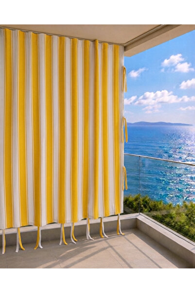 ERCANLI Balkon Perdesi Branda Kumaşı-enxboy Yağmur Geçirmez-kalın-bağcıklı-dü...