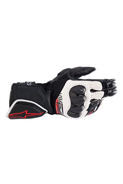 Alpinestars SP-8 V3 AirFlow Korumalı Motosiklet Eldiveni Siyah Beyaz Kırmızı