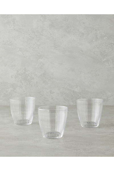 English Home Flair Glass 3-Pece Cup 365 ml Διαφανές