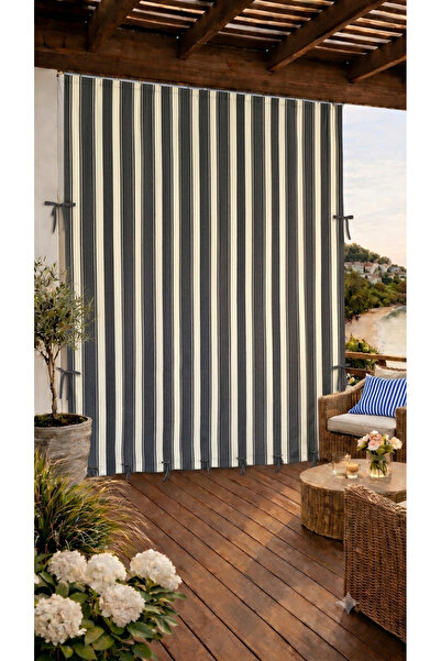 CG HOME Fırsat Ürünü-balkon Perdesi Gri Beyaz Balkon Brandası Enxboy Seçenekl...