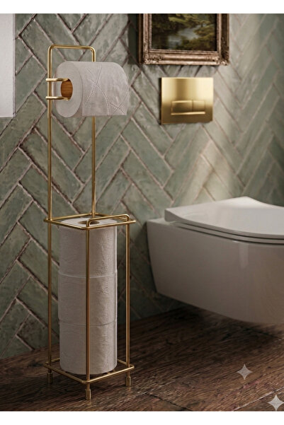 STATİKA HOME Eskitme Kare Tuvalet Kağıtlığı, Wc Kağıtlık , Yedekli Metal Tuva...