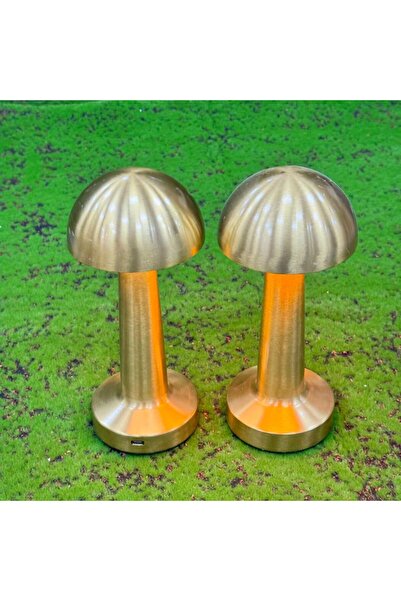 DURA LED IŞIKLI DOKUNMATİK LAMBA MANTAR 1 ADET GOLD RENK 60312
