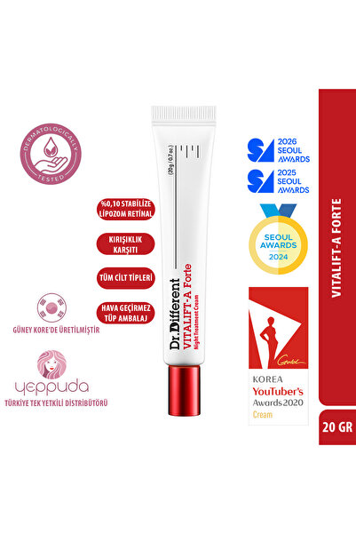 Dr.Different Vitalift-A Forte - Yaşlanma ve Kırışıklık Karşıtı %0.10 Stabiliz...