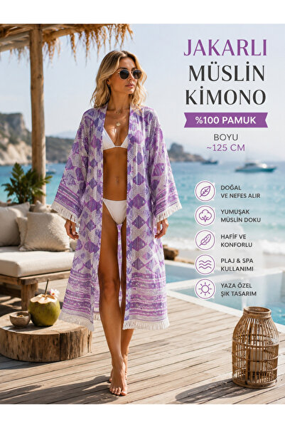 Store MÜSLİN JAKARLI KİMONO