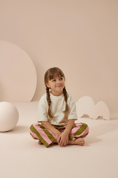 ALLNOORKİDS Cotton Striped Children's Pants