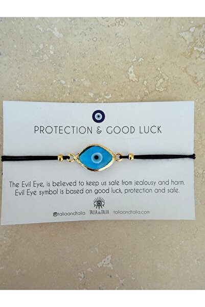 Talia&Talia Evil Eye Beaded Bracelet - Light Blue
