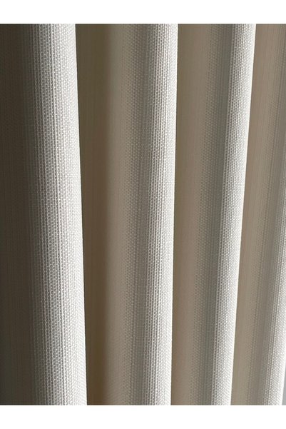 Pyramid Home Milano Linen Eyelet Background Curtain Rustic Single Wing Non-Crinkle Non-Pleated Living Room Bedroom Curtain