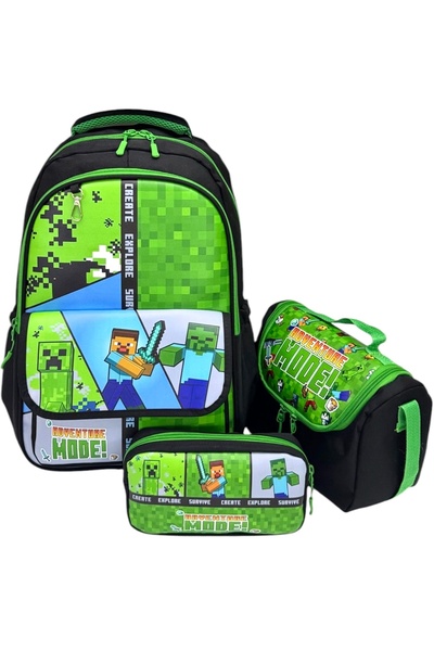 ms mixxstore Character Patterned Thermal School Backpack and Pencil Case Set ...
