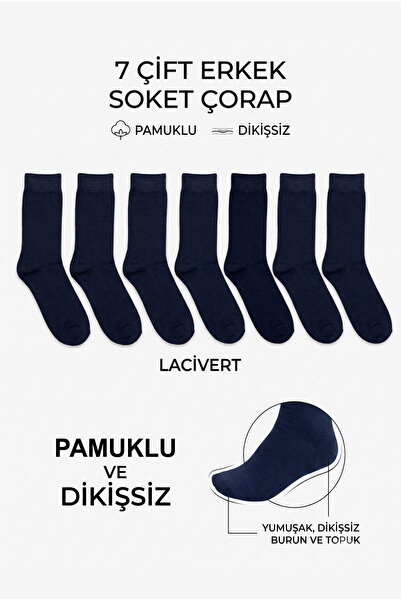 vtex socks 7'li Lacivert Erkek Uzun Çorap