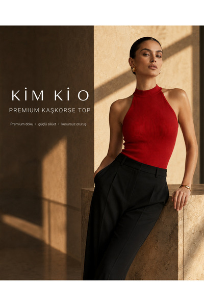 KİM Kİ O Bluză roșie fără mâneci - Cool & Sexy Yi1566