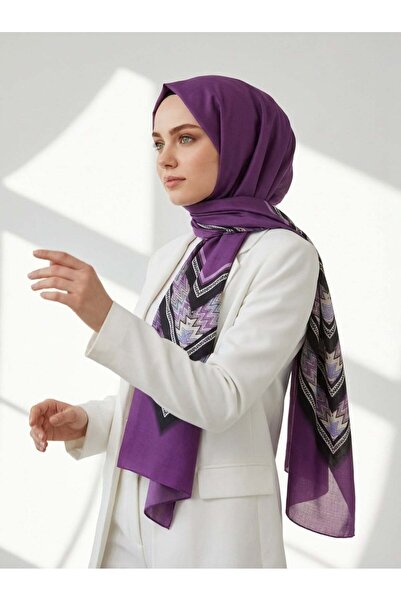 Vissona %100 Saf İpek Şal İnce Saten Vual Dokuma 90x210 Şal