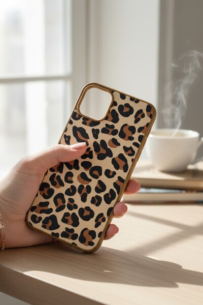 Genel Markalar Apple iPhone 11 İç Yüzeyi Kadife Leopar Desenli Vince Silikon ...
