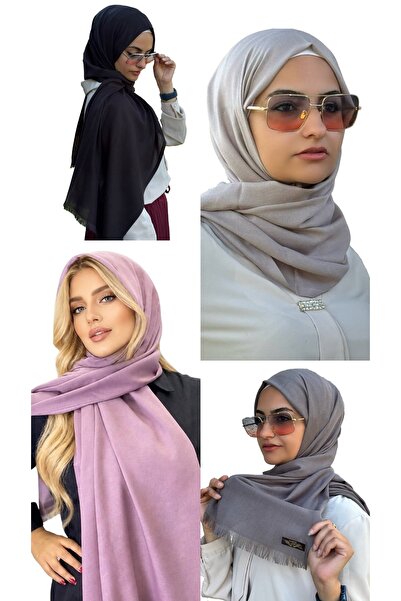 ALDAIYR 4 Pieces of Pashmina Viscose Fabric, 125 Grams Each