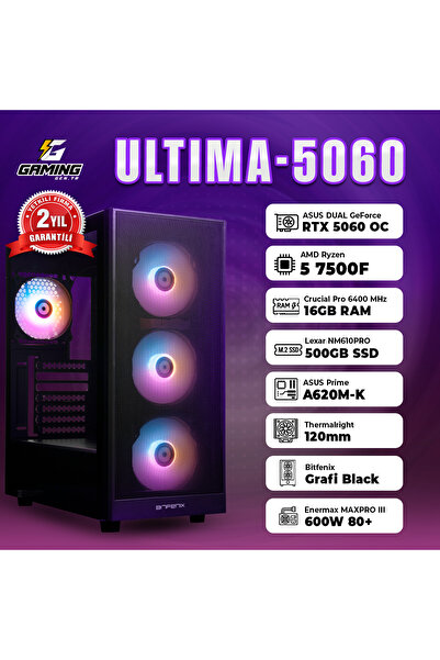 GamingGenTR ULTIMA-5060 / AMD Ryzen 5 7500F / ASUS Dual GeForce RTX 5060 8GB ...