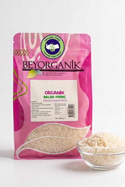BEYORGANİK Organik Pirinç Baldo 1kg (PESTİSİT VE AFLATOKSİN ANALİZLİ)