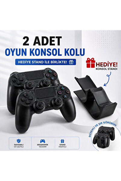 PİYATECH PS4 Uyumlu Kablosuz Oyun Kolu & Stand V3 (3'lü Paket) – Kesintisiz O...