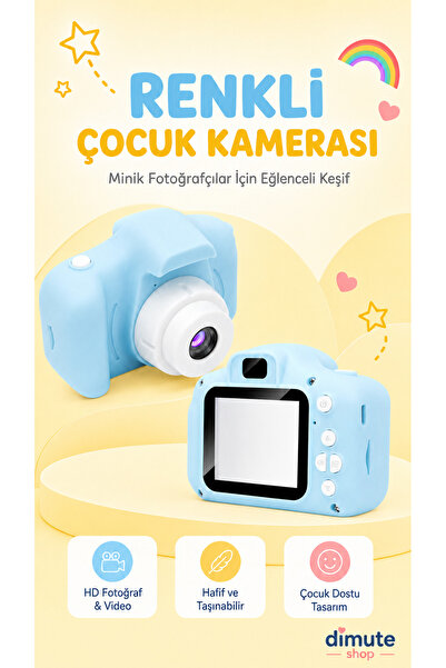 MSYELEKTRONİK Renkli Çocuk Kamerası | Taşınabilir Mini Dijital Fotoğraf Makin...