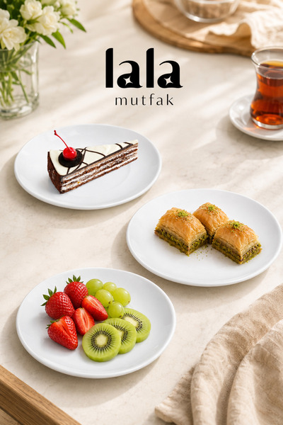 Lala Mutfak Gözde Servis Tabağı 3'lü (Ø 19 cm - Şık ve Dayanıklı)