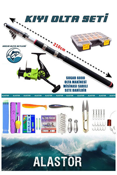 ALASTOR Hazır Tam Takım Kıyı Olta Seti 210cm 75-150gr Hobi Kıyı Olta Seti