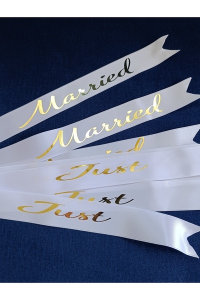 UAStudio Just Married yazılı düğün arabası konvoy kurdele
