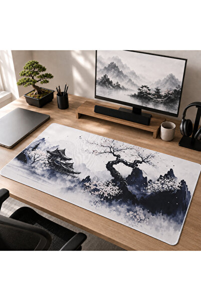 Mcstorey Geniş Oyuncu Mouse Pad - 90x40 cm,3mm Premium Dikişli Kenar Minimali...