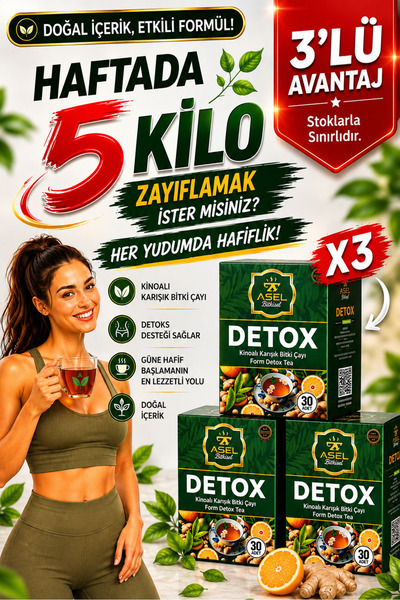 Detox Form Çayı FİT Yaşam tok tutma zayıflamak