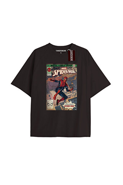 TIMESWASTINGIRL Μπλουζάκι Spider-Man με εκτύπωση εφημερίδας, μοντέλο No Way Home