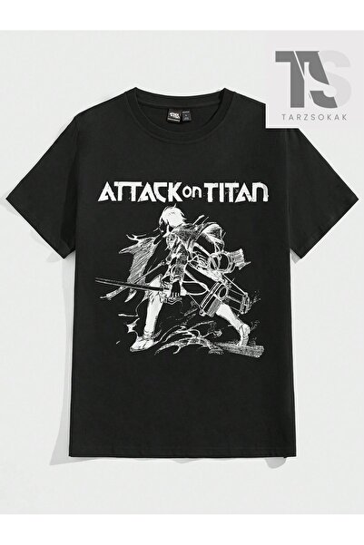 Tarzsokak X Attack on Titan muška majica sa slovima i slikama