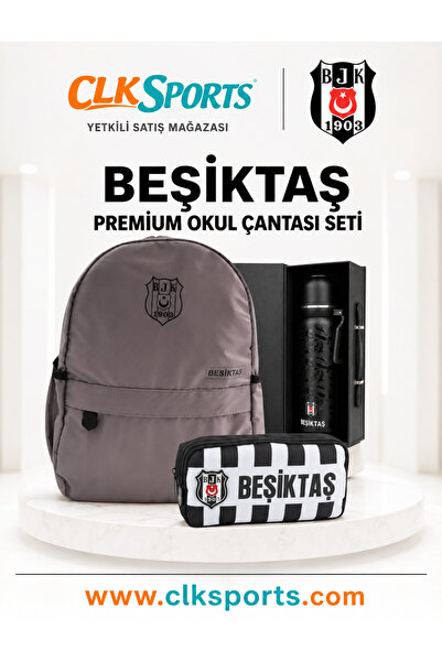 Sports Taraftar Tayfa School Bag, Pencil Case - Premium Set with Thermos Flas...