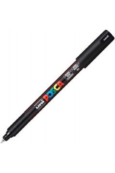 POSCA Marker UNI Posca, 0.7 mm, varf fin metalic, Negru