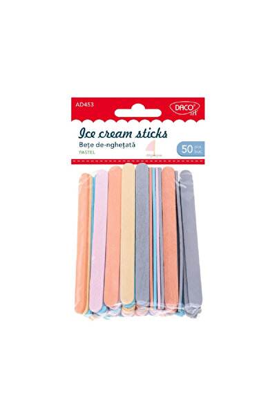 daço Accesorii pentru artizanat - AD453 Bețișoare de înghețată pastelate Daco