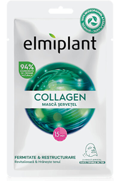 ELMIPLANT Masca Servetel Cu Colagen Pentru Fermitate Si Hidratare
