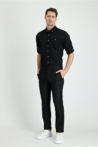Kiğılı Pantaloni 7 Drop Slim Fit, cu croială îngustă, din țesătură clasică