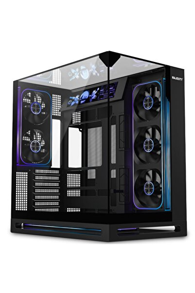 majesty صندوق كمبيوتر FALCON X ميد تاور | 8 مراوح ARGB | شاشة 2.9 انش | ATX |...