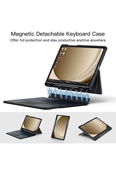 Fogy Honor Pad 10 12.1 Inç Uyumlu Keyboard Bluetooh Bağlantılı Standlı Türkçe...
