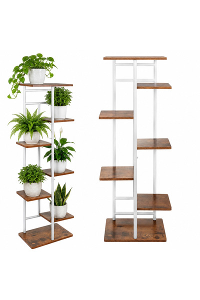 Gardlov Suport pentru flori si plante, Stil Loft, 7 niveluri, Cadru metalic A...