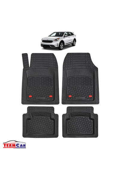 TEAMCAR Car Mats Tray Type Compatible with Kia Niro (20162022) Black Durable ...