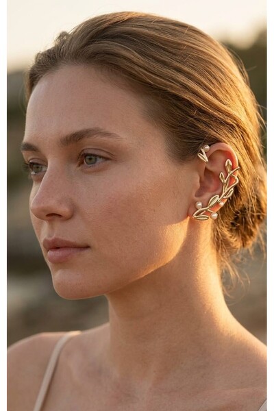 DivaViva Olivia Pearl Vine Kadın Earcuff